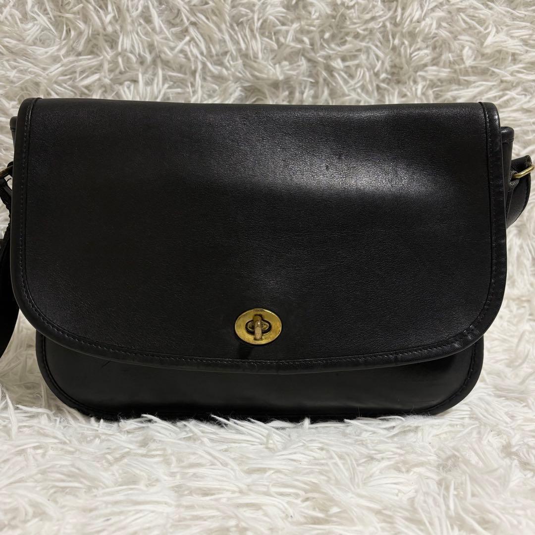 ✨極美品✨オールドコーチ ショルダーバッグ ターンロック ゴールド金具 フラップ