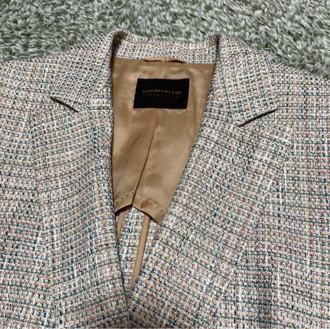 【極美品】 TOMORROWLANDコレクション ツイード ジャケット 36