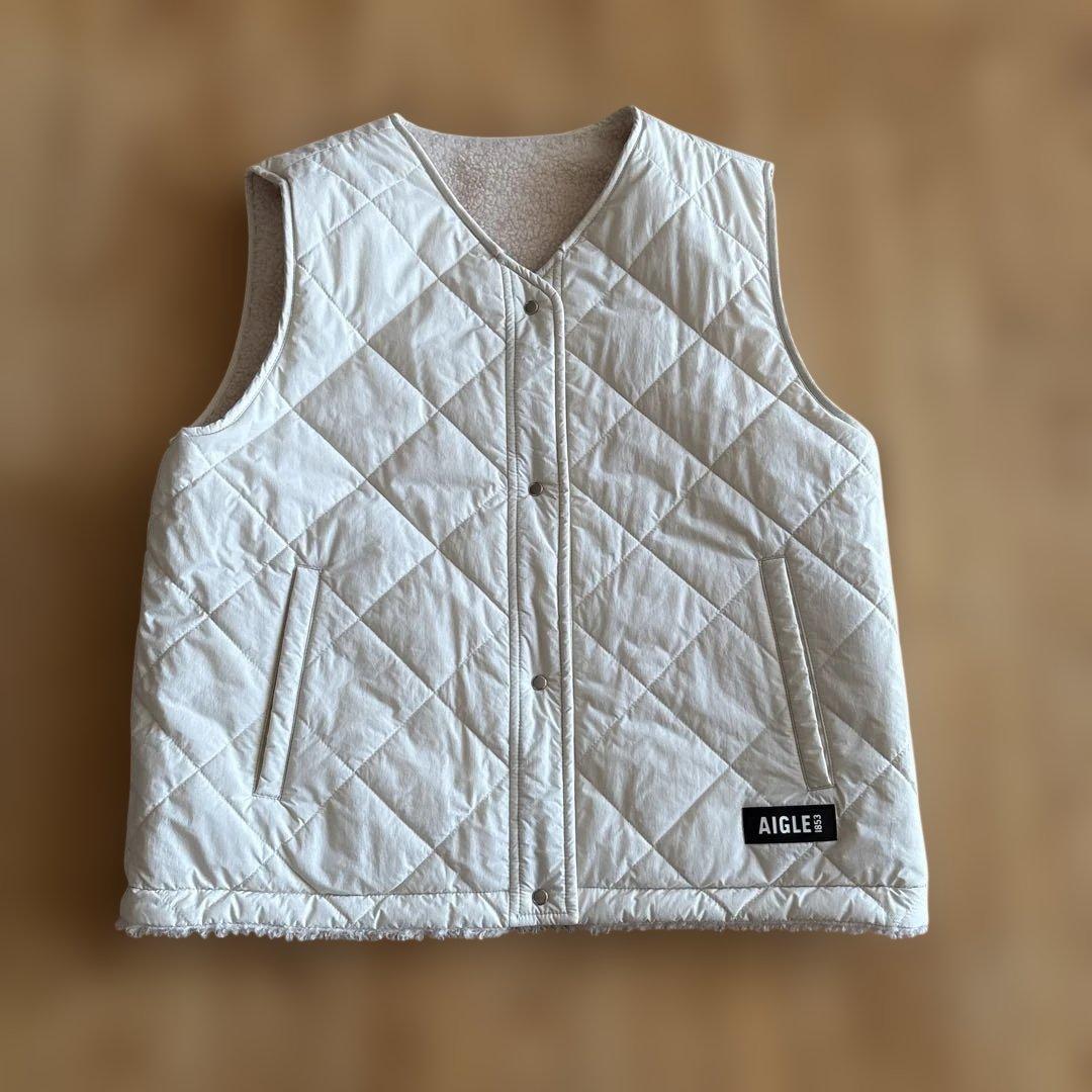 新品同様 ★ AIGLE エーグル　撥水 インサレーション ベスト RP ボア