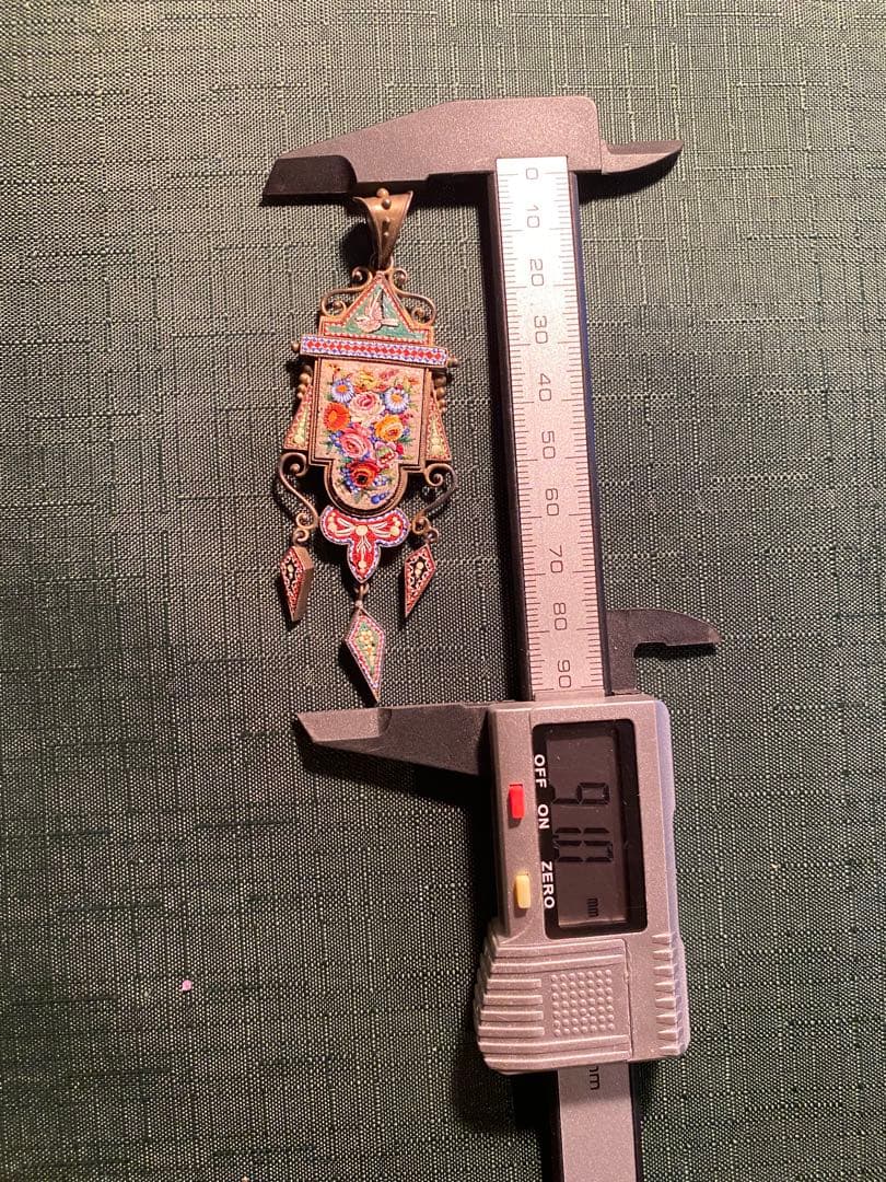 イタリア製、ヴィンテージ、マイクロモザイクペンダント