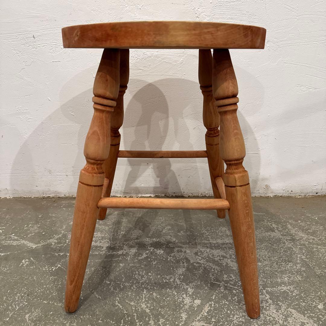 erina様木製　ラウンド　スツール　剥離　2