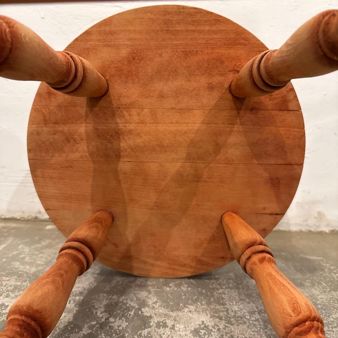 erina様木製　ラウンド　スツール　剥離　2