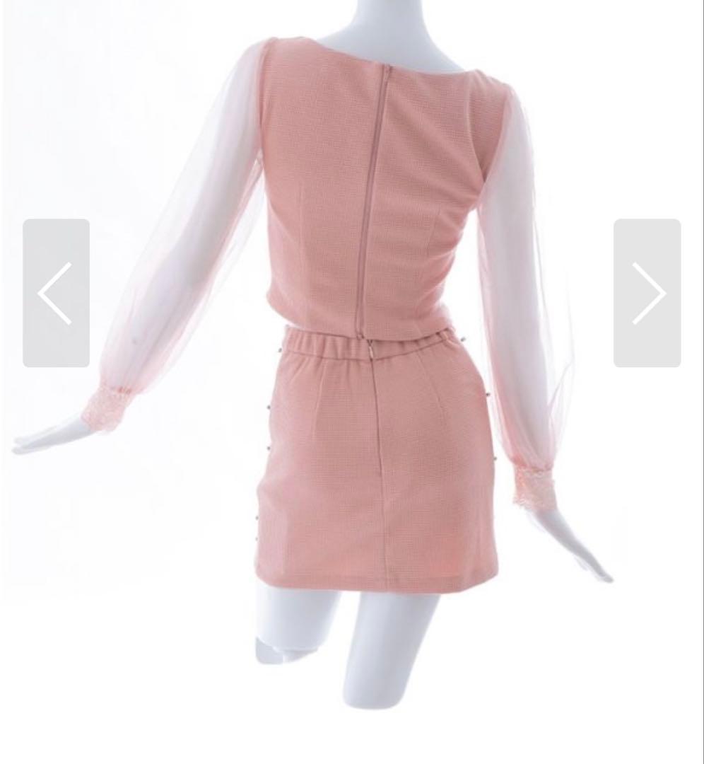 ［新品］jewels/フロントジップセットアップ/キャバドレス/ピンクMサイズ