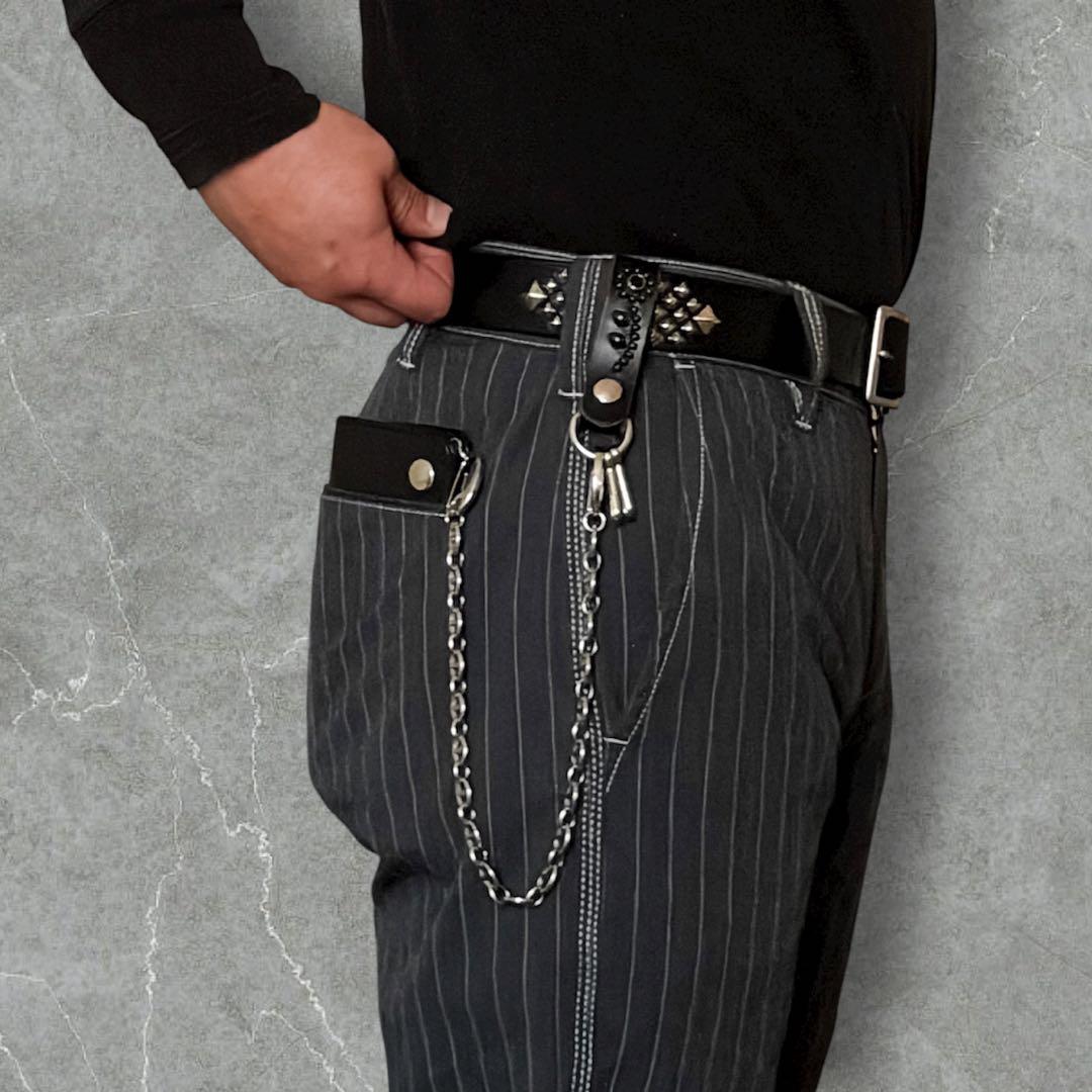 スタッズウォレットチェーンフラワー　クロムエクセル　アンカー