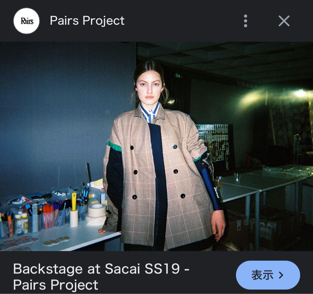 ［美品]sacai ジャケット　kolor ブルゾン　 チェック　ドッキング