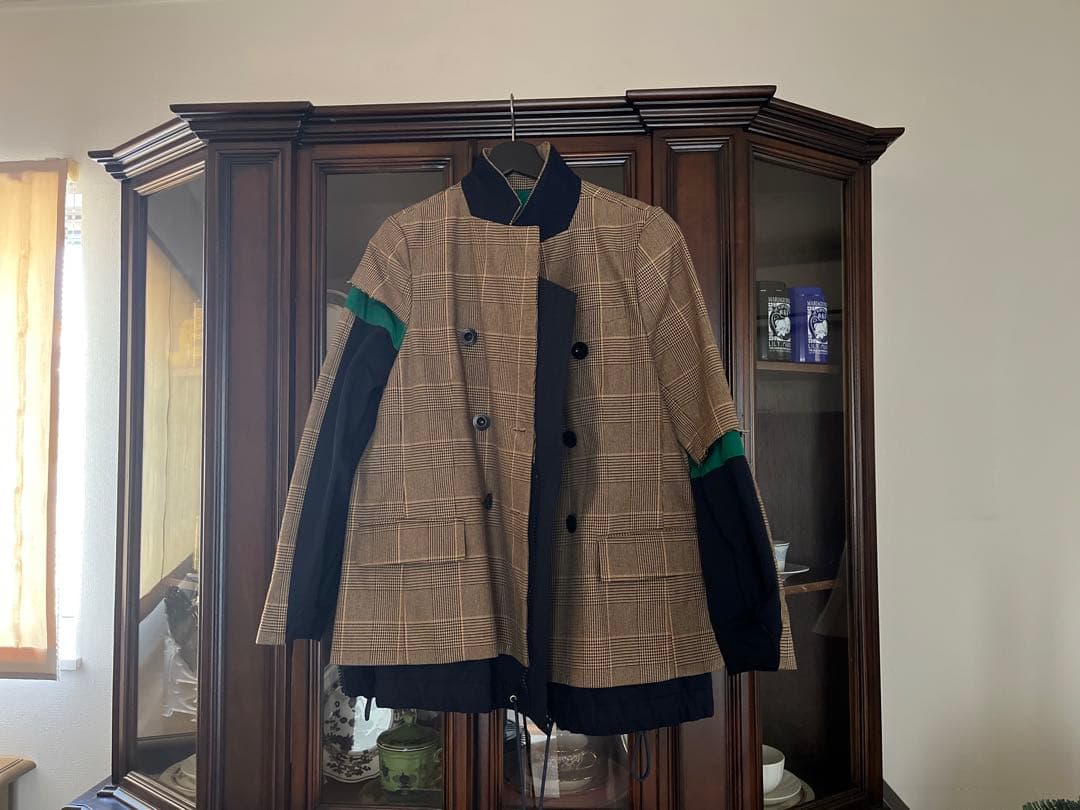 ［美品]sacai ジャケット　kolor ブルゾン　 チェック　ドッキング