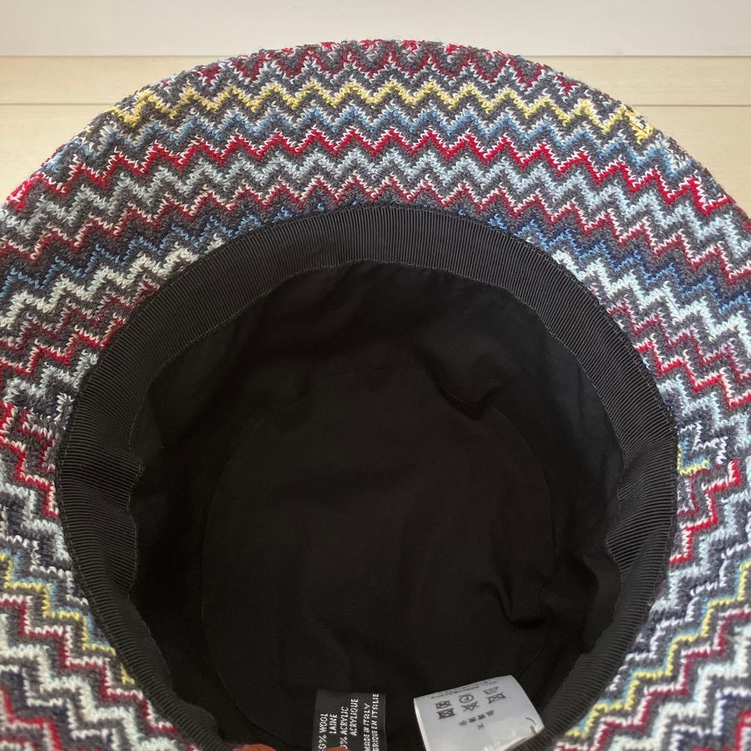 MISSONI ミッソーニ　ジグザグパターン バケットハット　マルチカラー