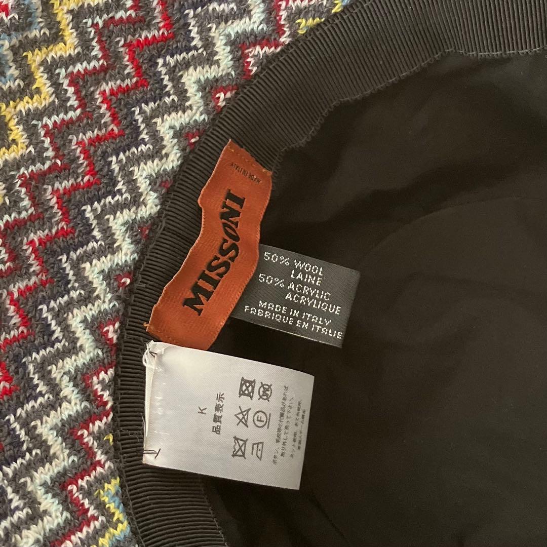 MISSONI ミッソーニ　ジグザグパターン バケットハット　マルチカラー