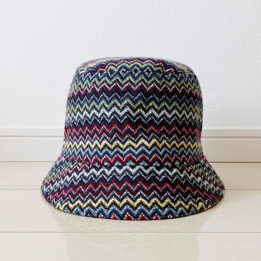 MISSONI ミッソーニ　ジグザグパターン バケットハット　マルチカラー