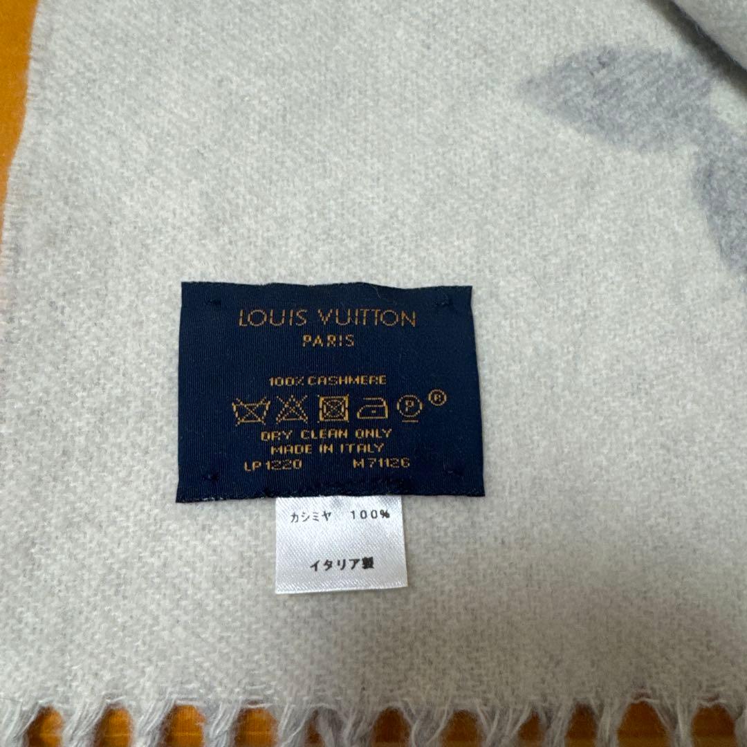 LOUIS VUITTON カシミヤ マフラー グレー