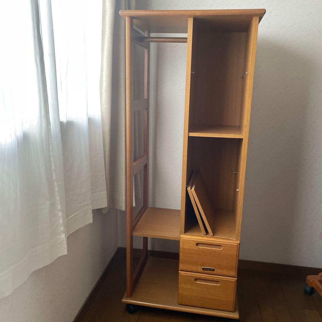 ナチュラルウッド ハンガーラック