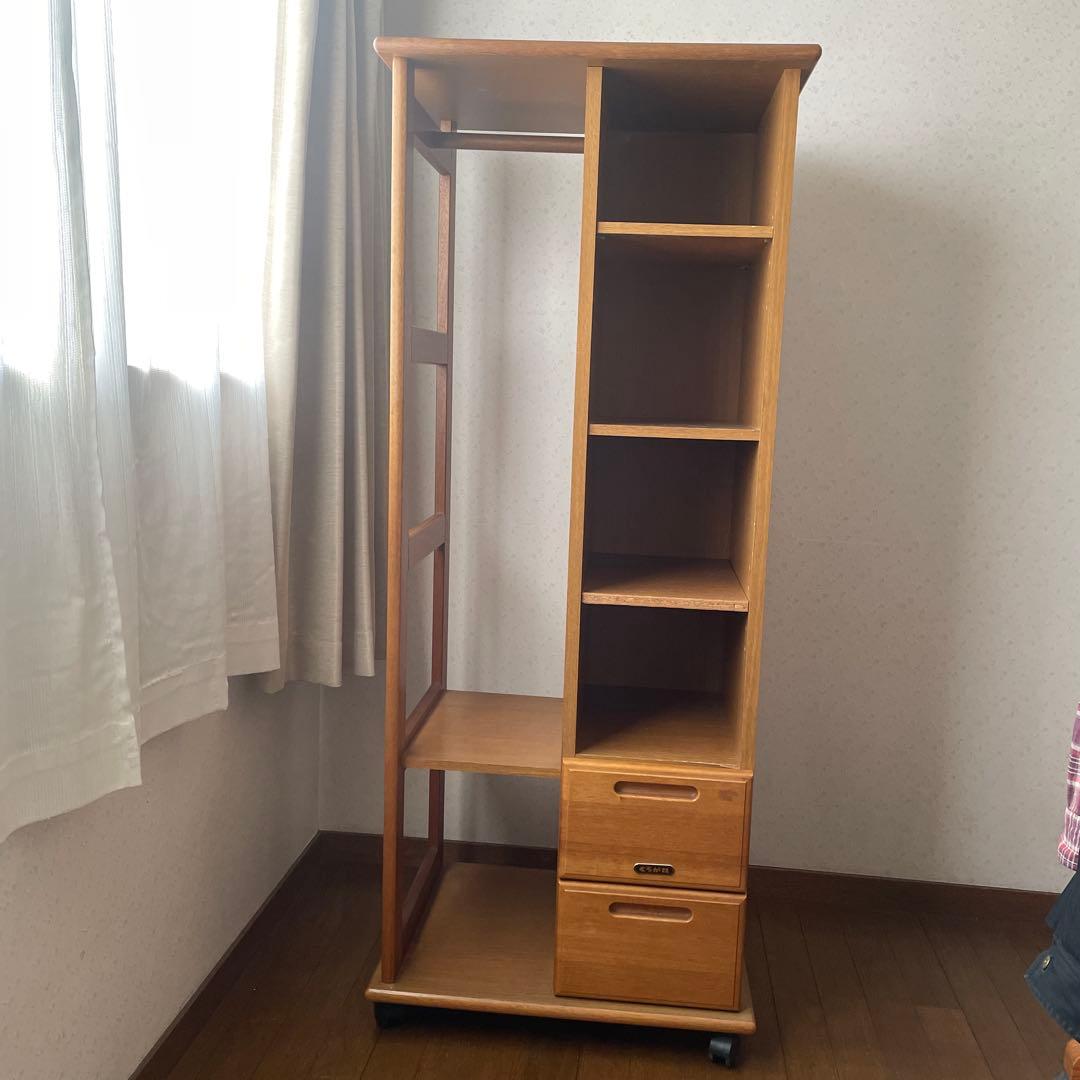 ナチュラルウッド ハンガーラック