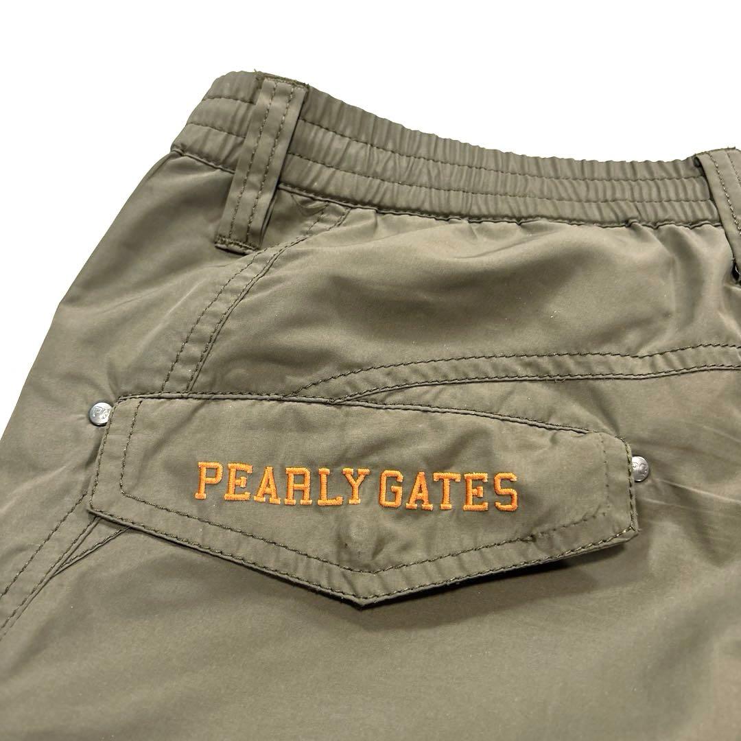 パーリーゲイツ　5/L 蓄熱　ロングパンツ　ブラウン　ウエストゴム　ドロスト