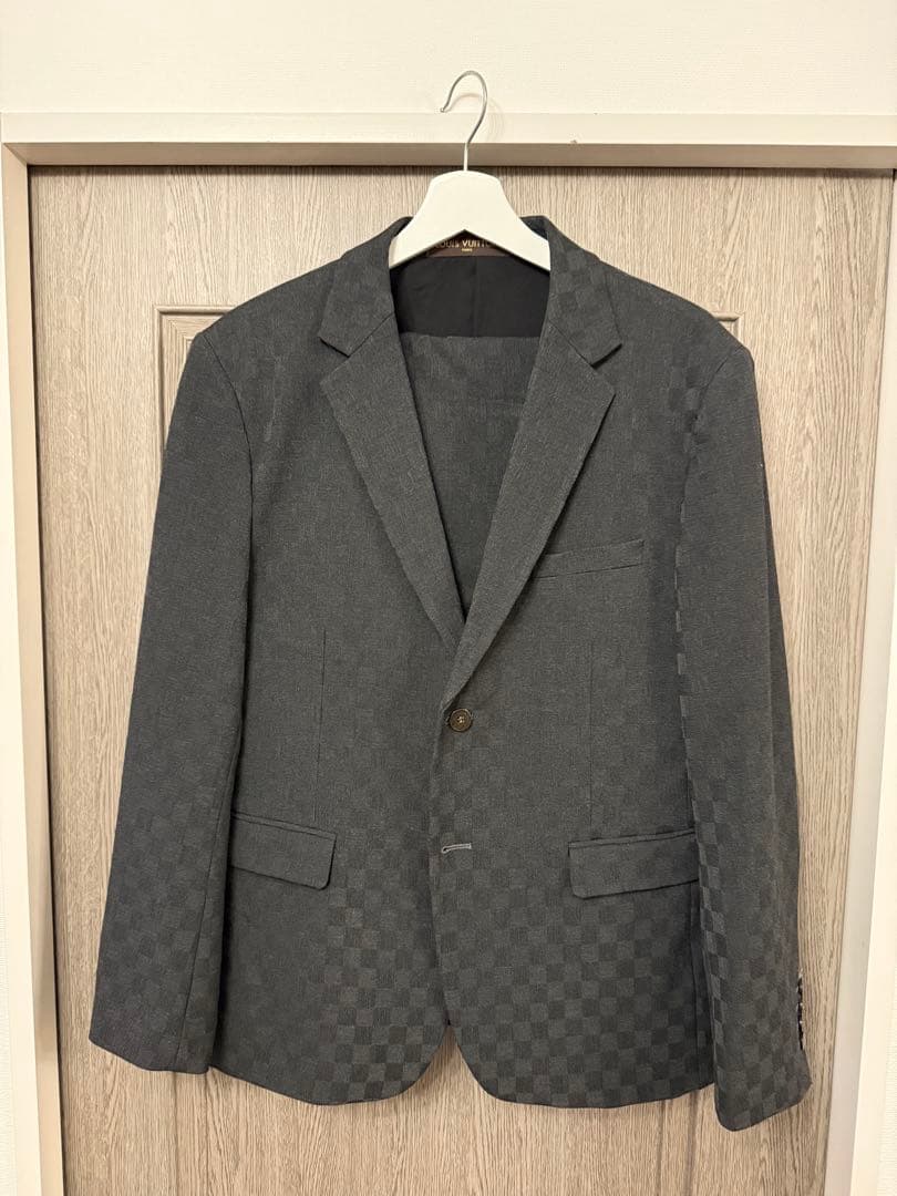 Louis Vuitton グレー チェック柄 スーツ