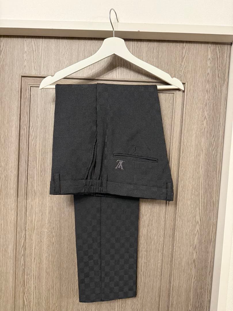 Louis Vuitton グレー チェック柄 スーツ