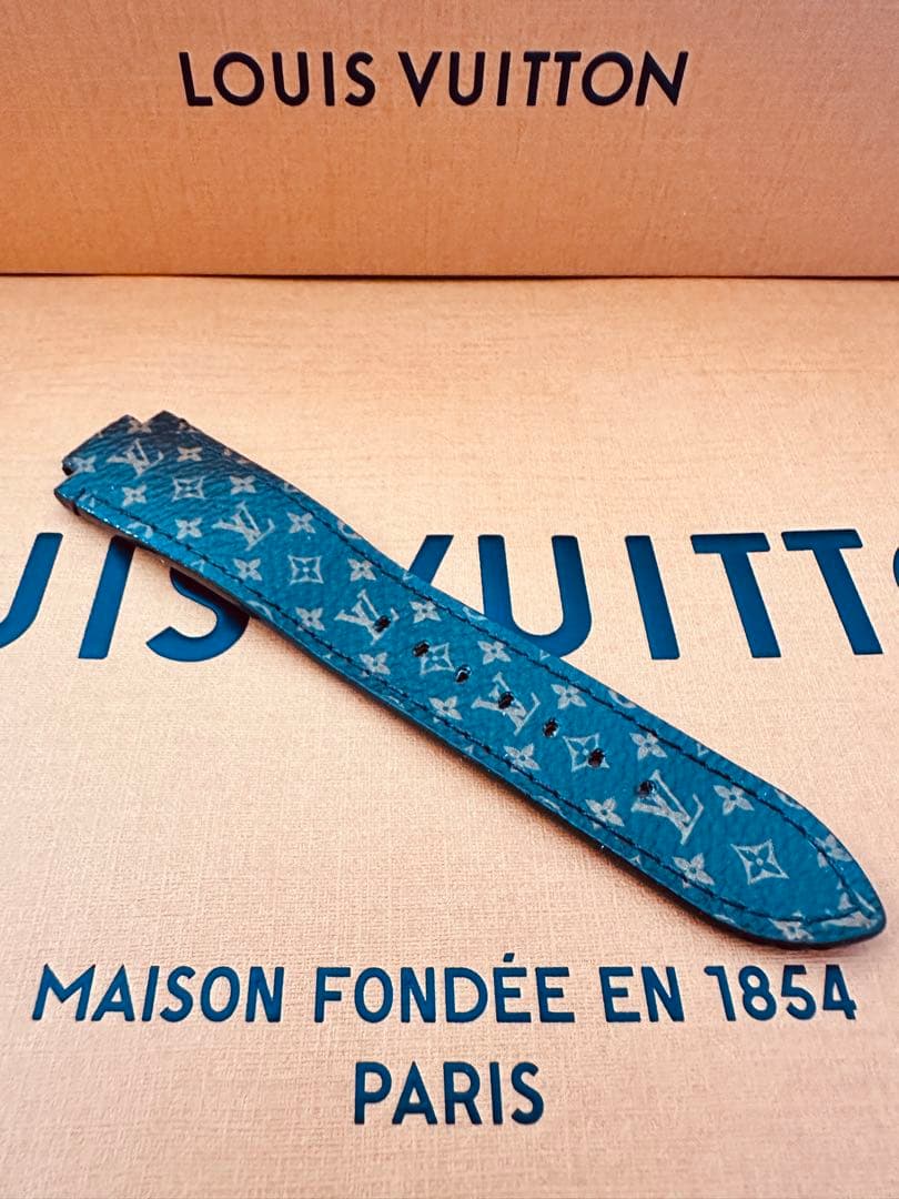 [美品]ルイヴィトン タンブール モノグラム ブラウン レザーベルト (L)