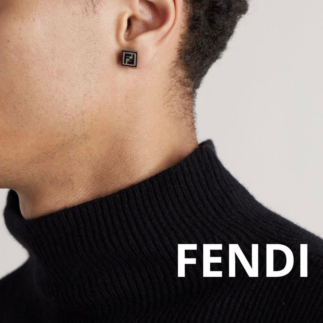 FENDI FFロゴ シングルピアス ダークルテニウム