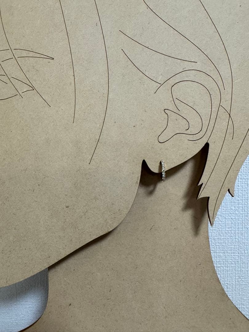 K18 ダイヤ0.2ct ゴールド フープピアス