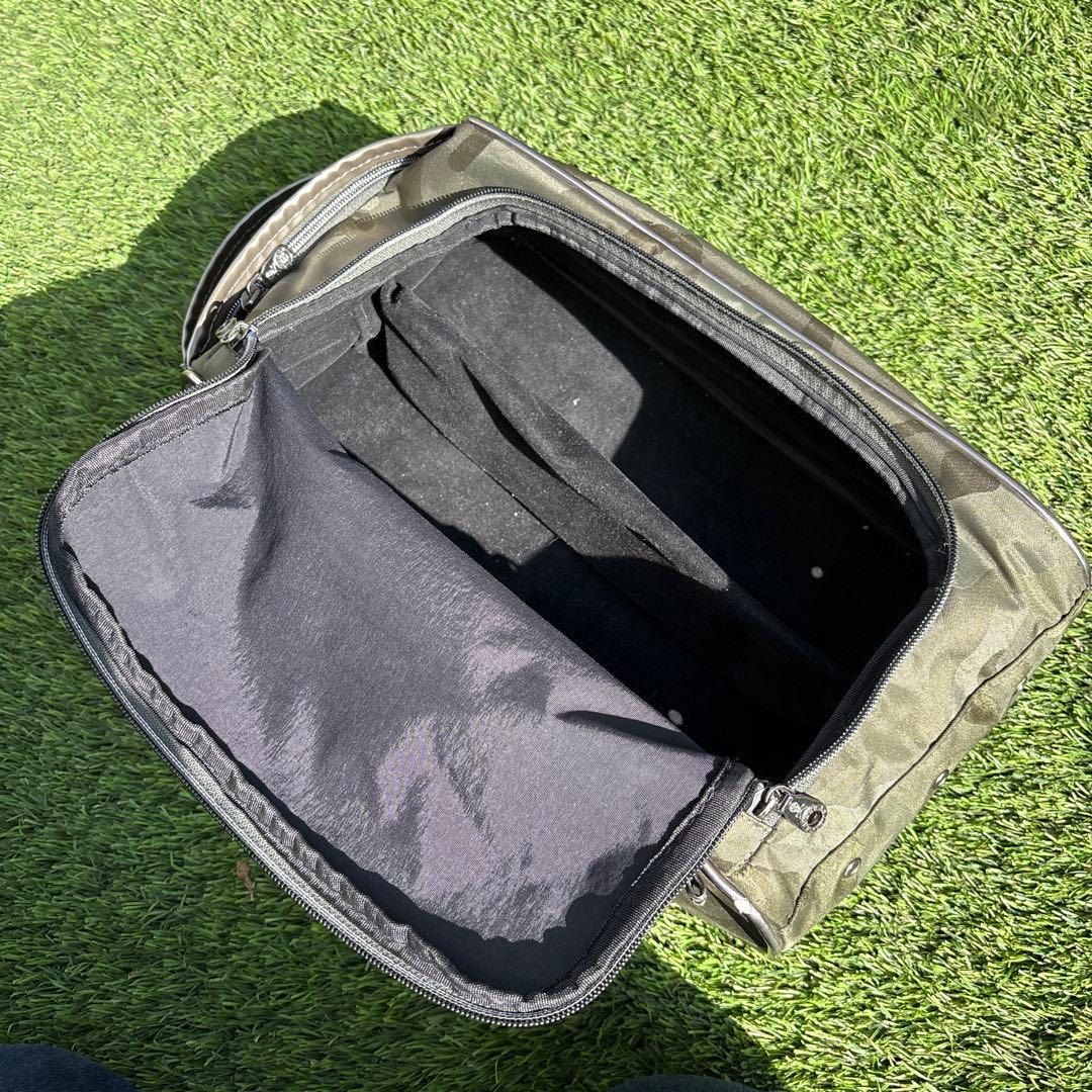 マークアンドロナ　迷彩柄 スカルロゴ ゴルフバッグ