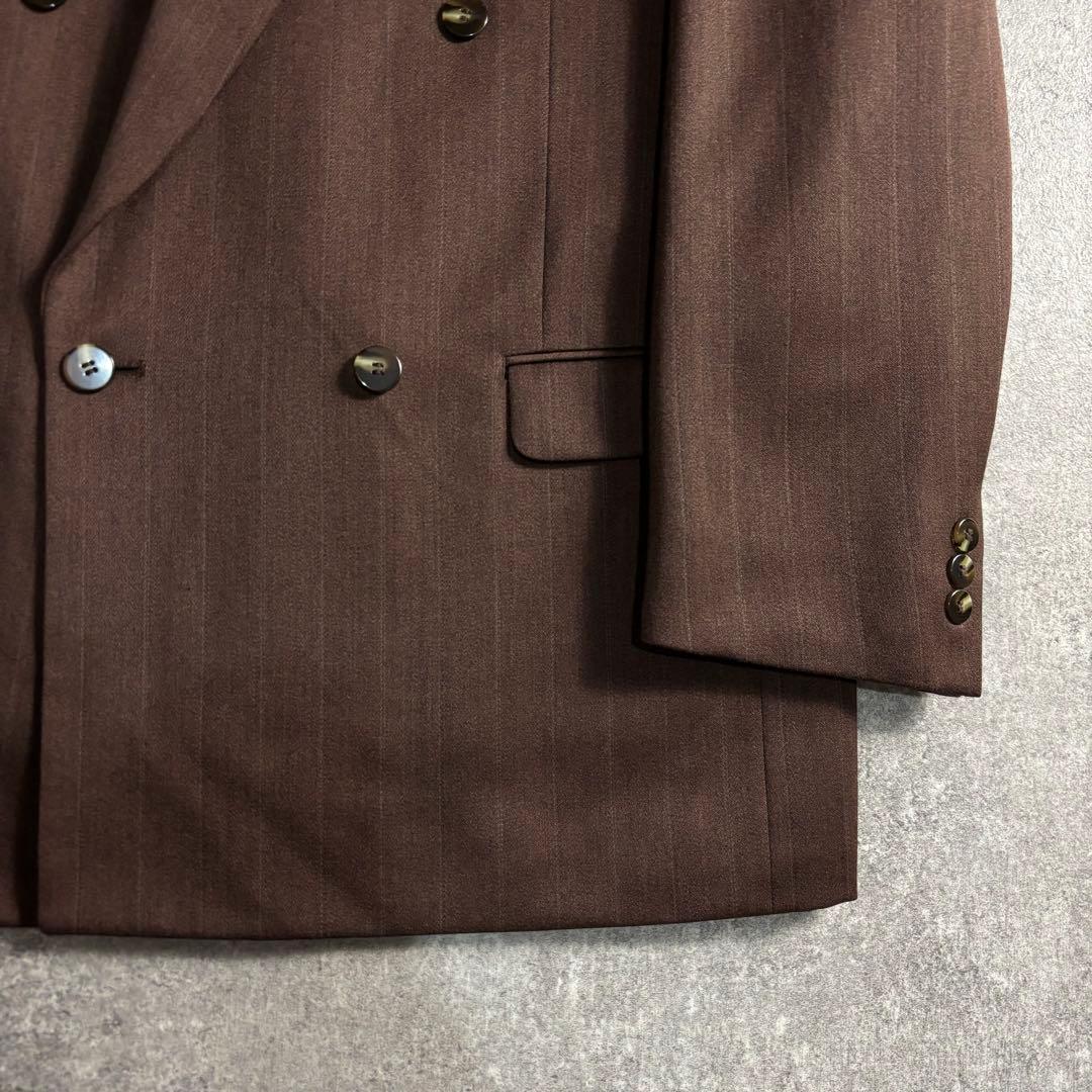 【vintage】セットアップ ダブルスーツ クラシックブラウン 極上ウール