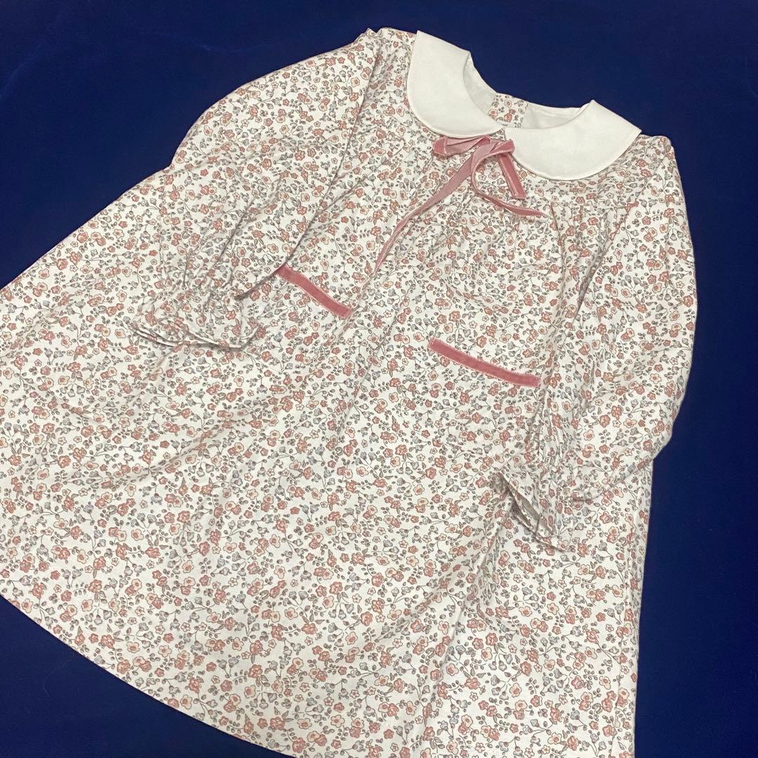 未使用品　アマイアキッズ　スモックワンピース　3y