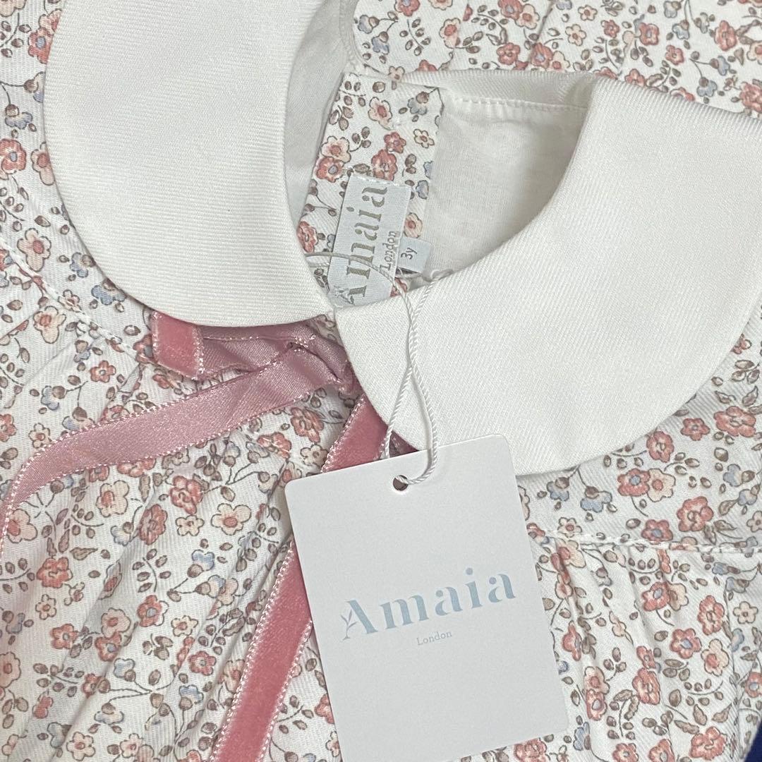 未使用品　アマイアキッズ　スモックワンピース　3y