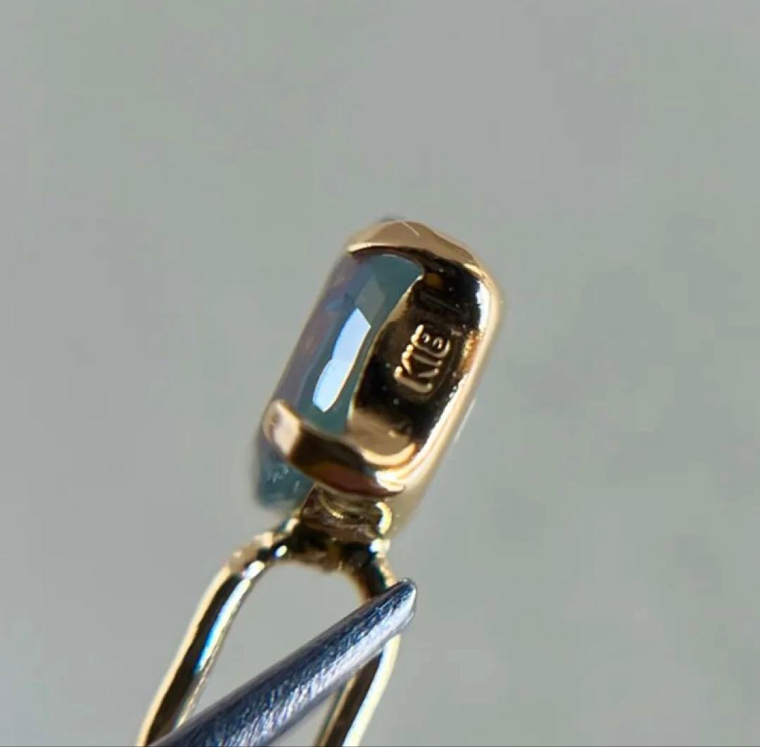 【破格】 K18 18金 天然石 アレキサンドライト ペンダントトップ チャーム