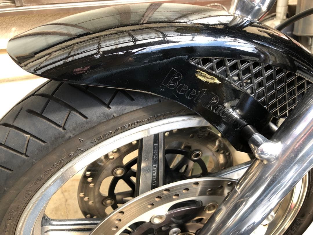 ゼファー400 フロントフェンダー　黒