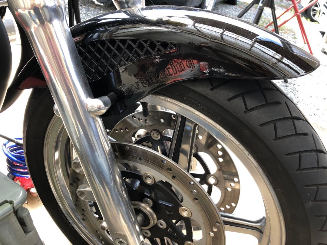 ゼファー400 フロントフェンダー　黒