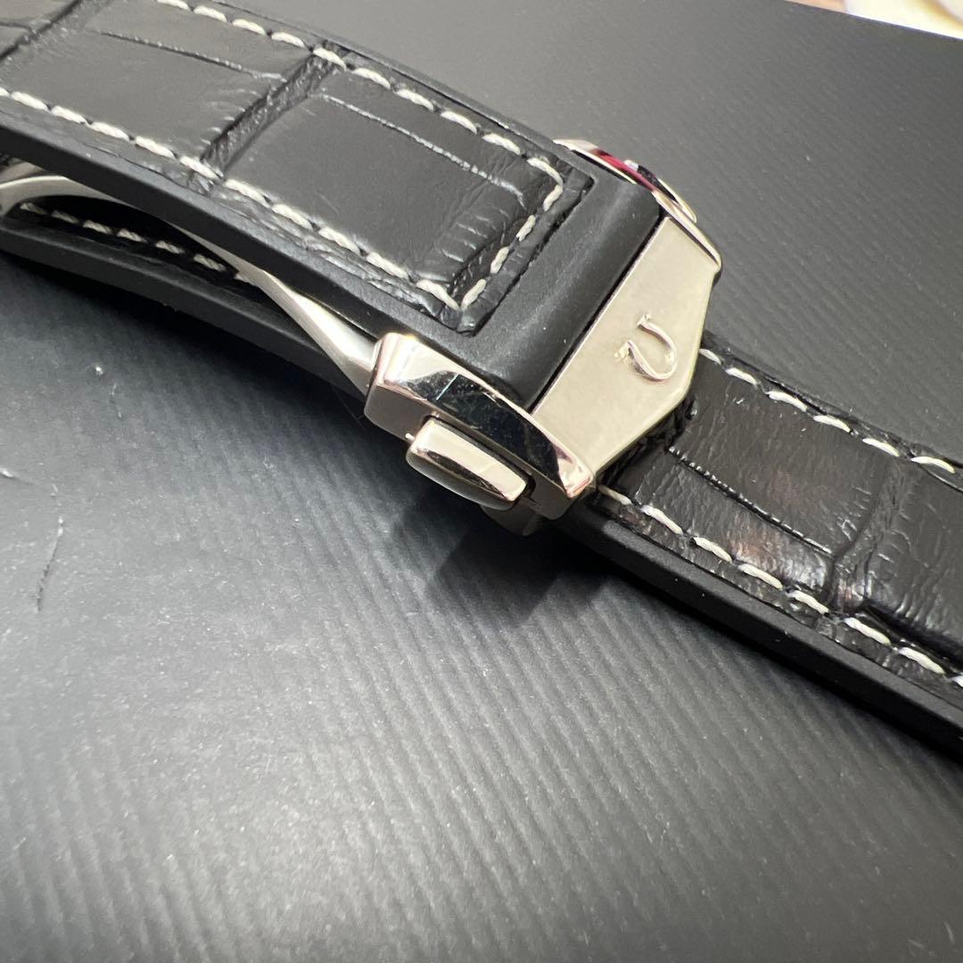 OMEGA ベルト 革 純正品　Dバックル付き