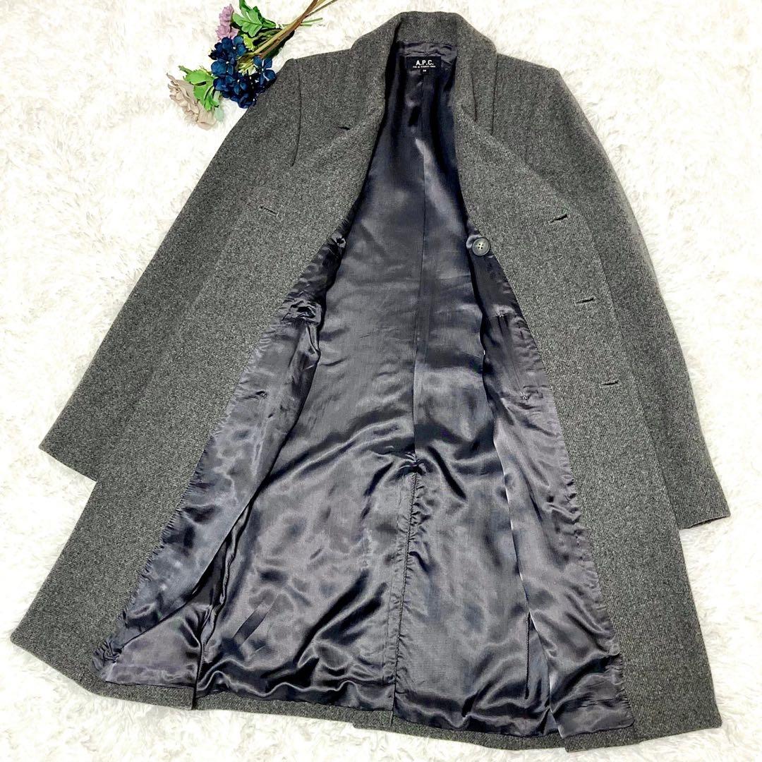 【極美品】A.P.C アーペーセー　ロングコート　ダブルボタン　チェスターコート