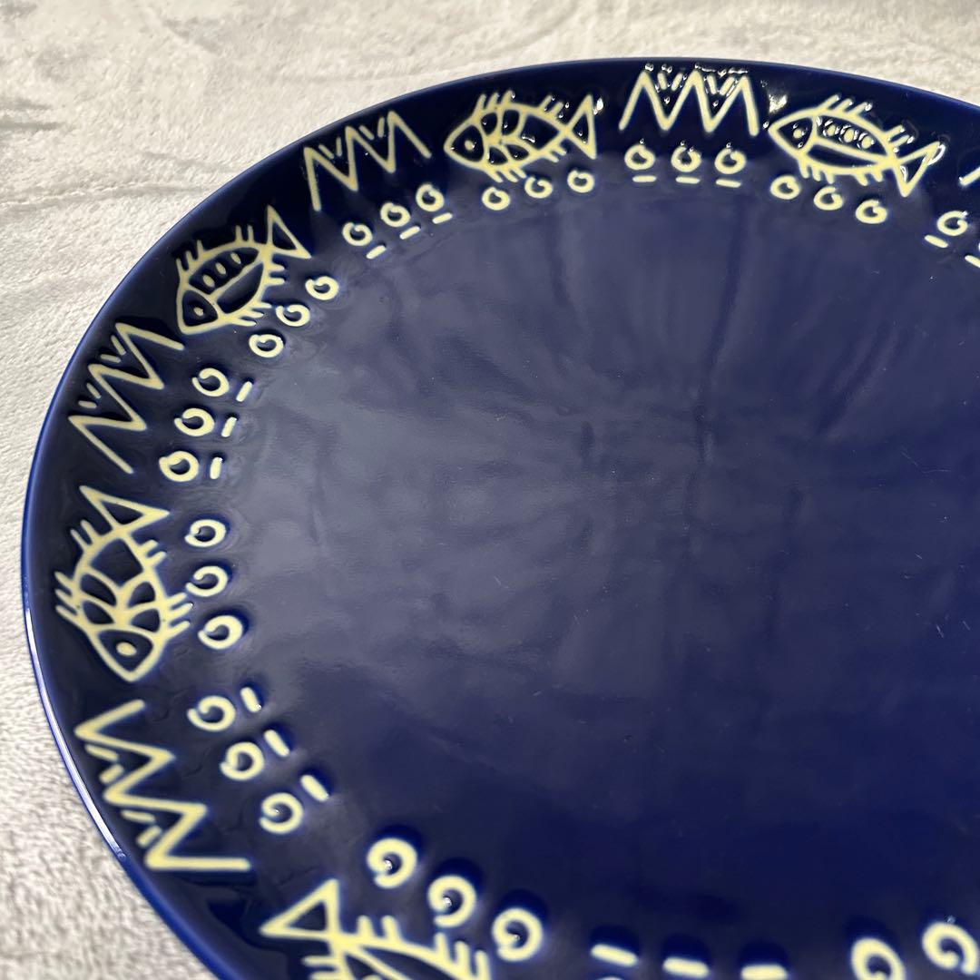 【廃盤・希少】ミッチャム 藤井風 パスタ皿 4枚セット アラビアンブルー 魚柄