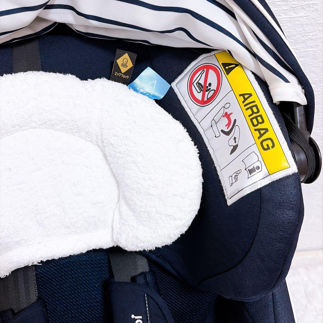 【美品】 コンビ チャイルドシート クルムーヴ スマート ネイビーISOFIX