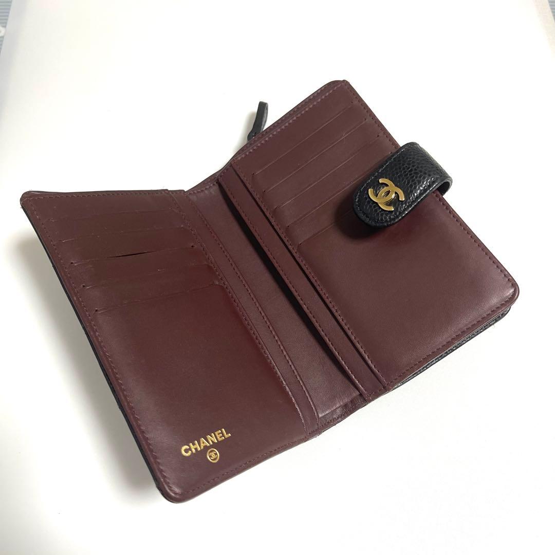 【2458】パパ★CHANEL ✴︎ シャネル マトラッセ 2つ折財布