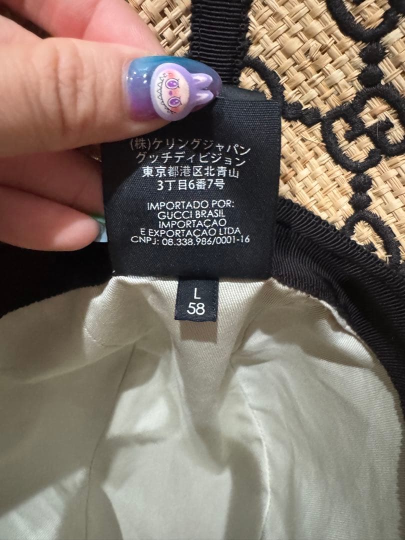 GUCCI GGパターン 麦わら帽子
