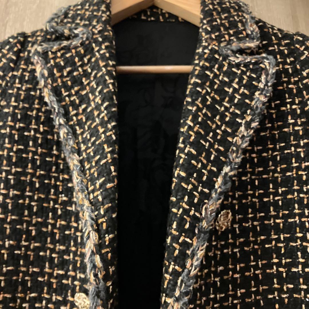 CHANEL　ツイード ダブルブレスト チェスターコート
