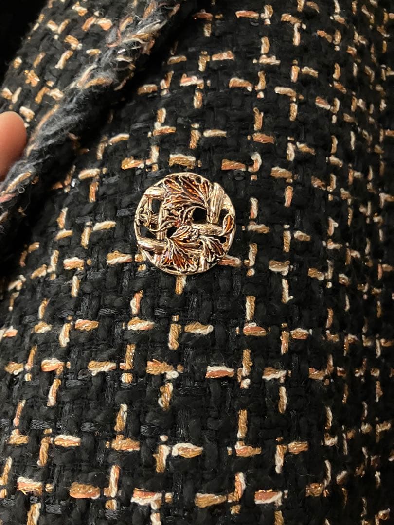 CHANEL　ツイード ダブルブレスト チェスターコート