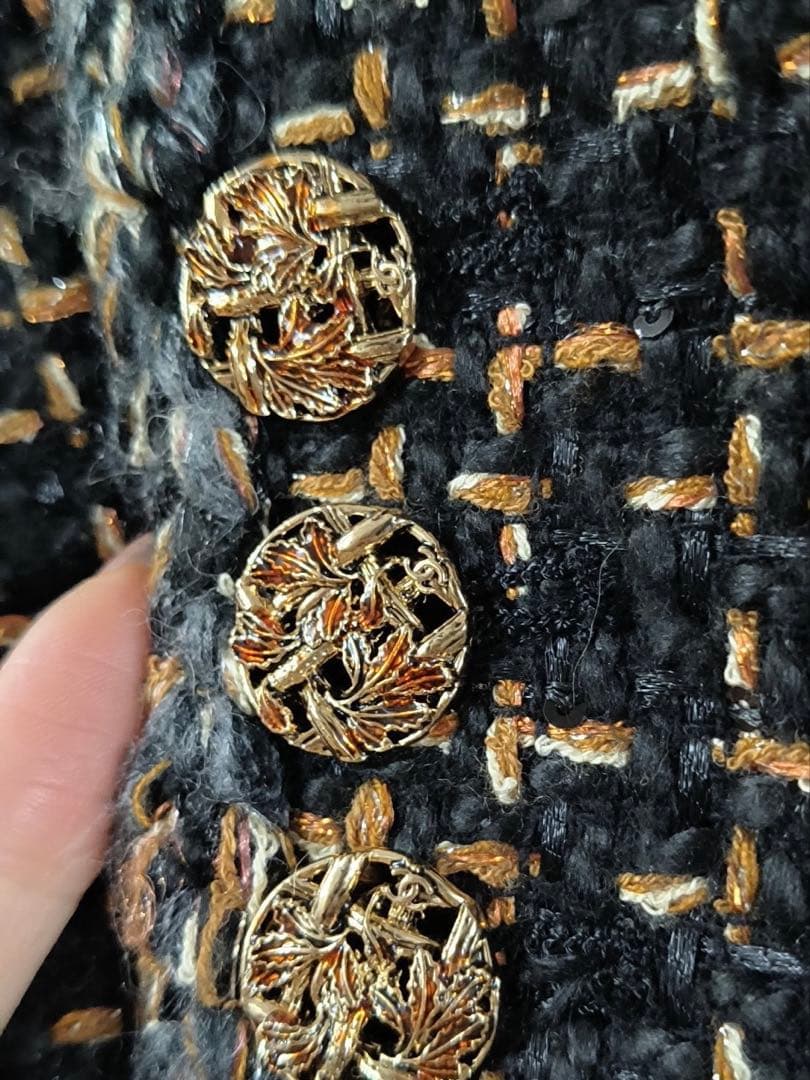 CHANEL　ツイード ダブルブレスト チェスターコート