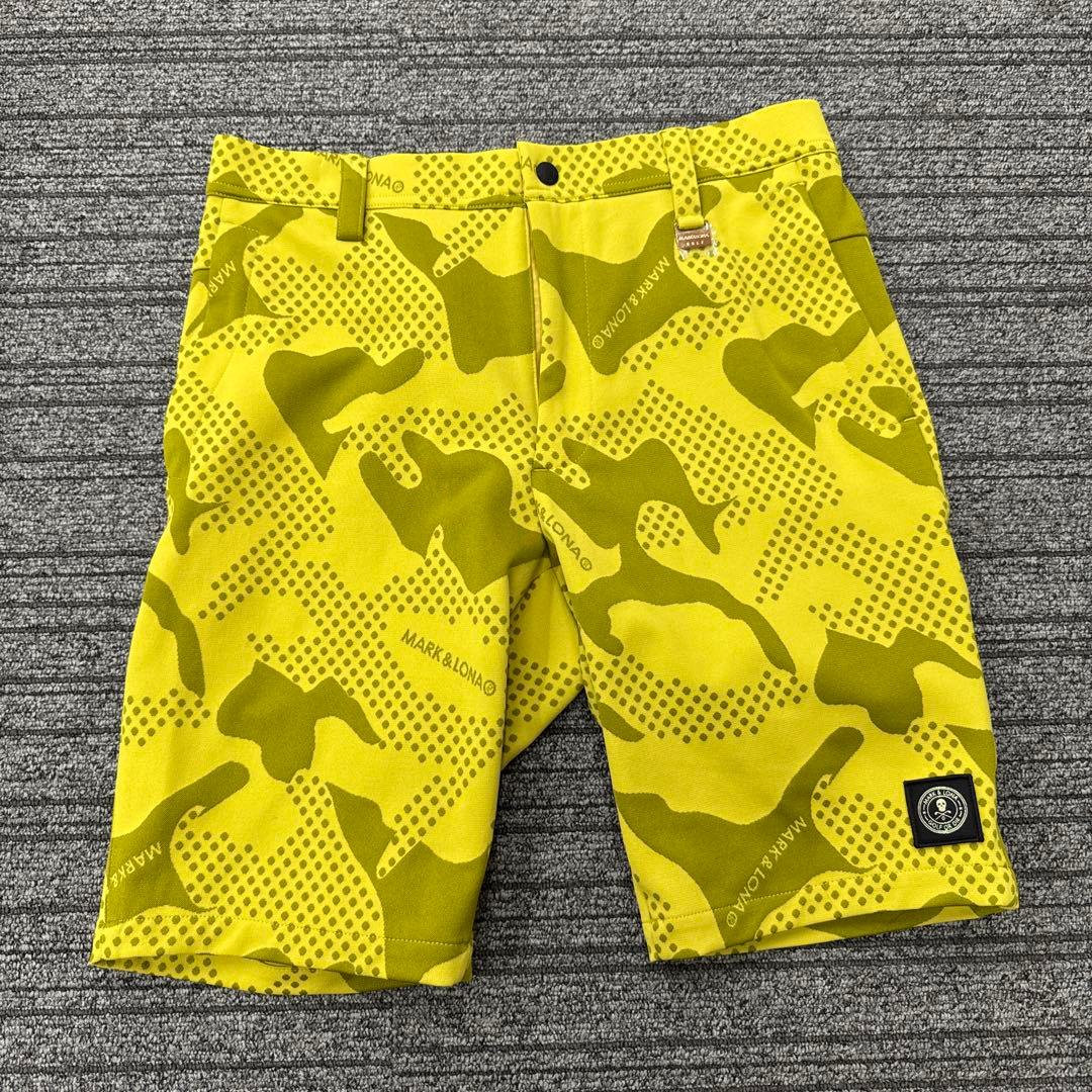 マークアンドロナ　ハーフパンツ　黄色