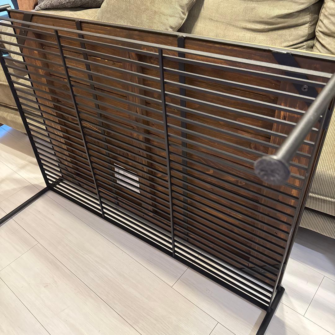 ダークブラウン木製ローテーブル