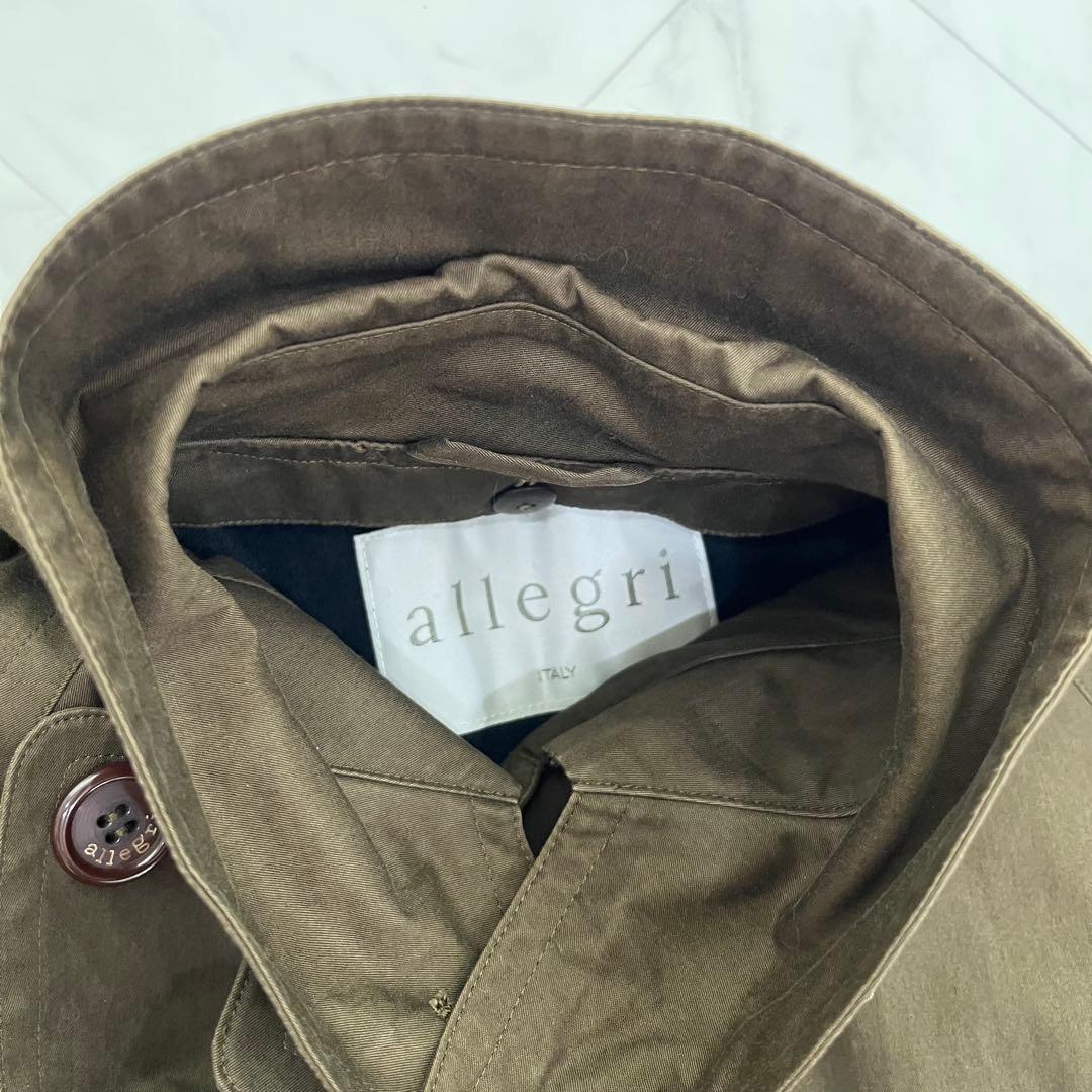 allegri イタリア製 トレンチコート オリーブ　古着　ミリタリー