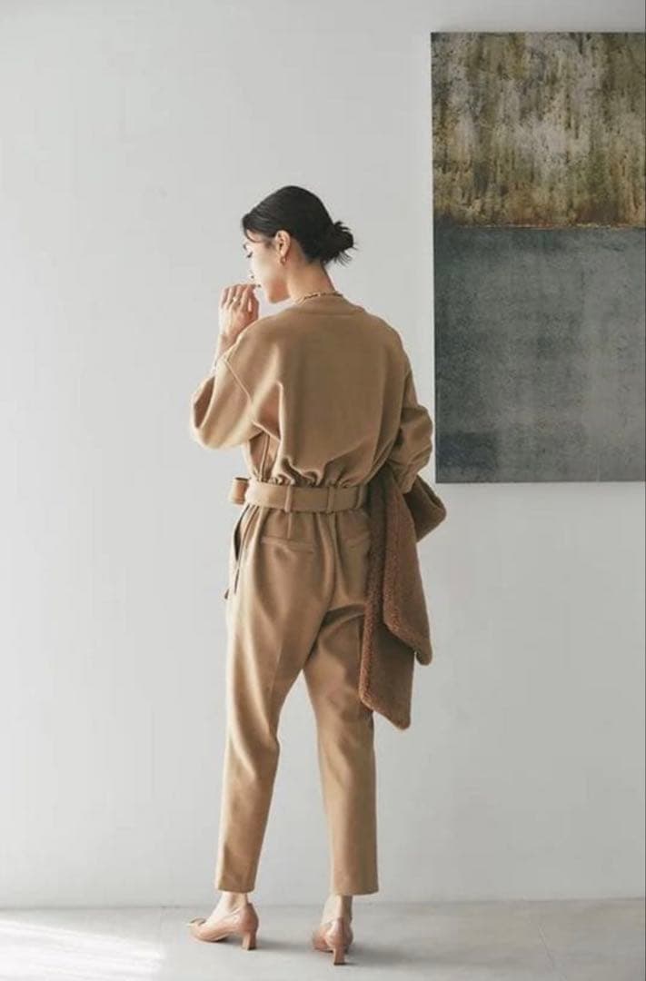 seventenウールライクオールインワン(キャメル) オールインワン