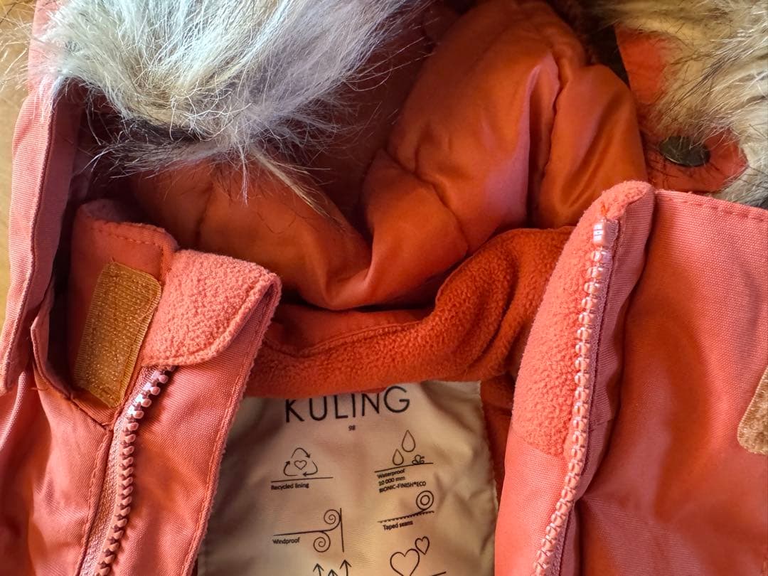 kulingスキーウェア　防水　（オレンジ）95〜100cm