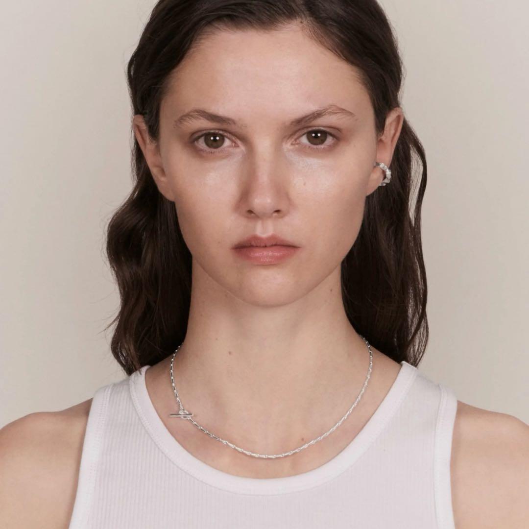 All Blues Fold necklace 42cm シルバー