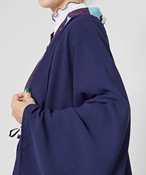 新品【カヤ】金鳳花　(きんぽうげ)　羽織付きワンピース　紫　着物