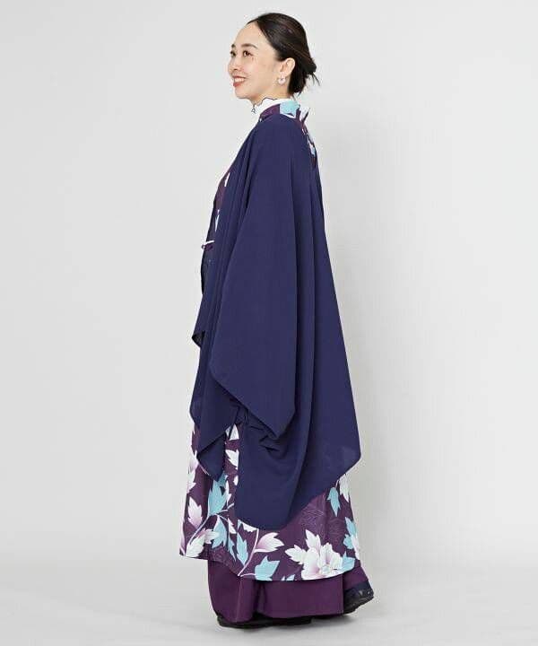 新品【カヤ】金鳳花　(きんぽうげ)　羽織付きワンピース　紫　着物