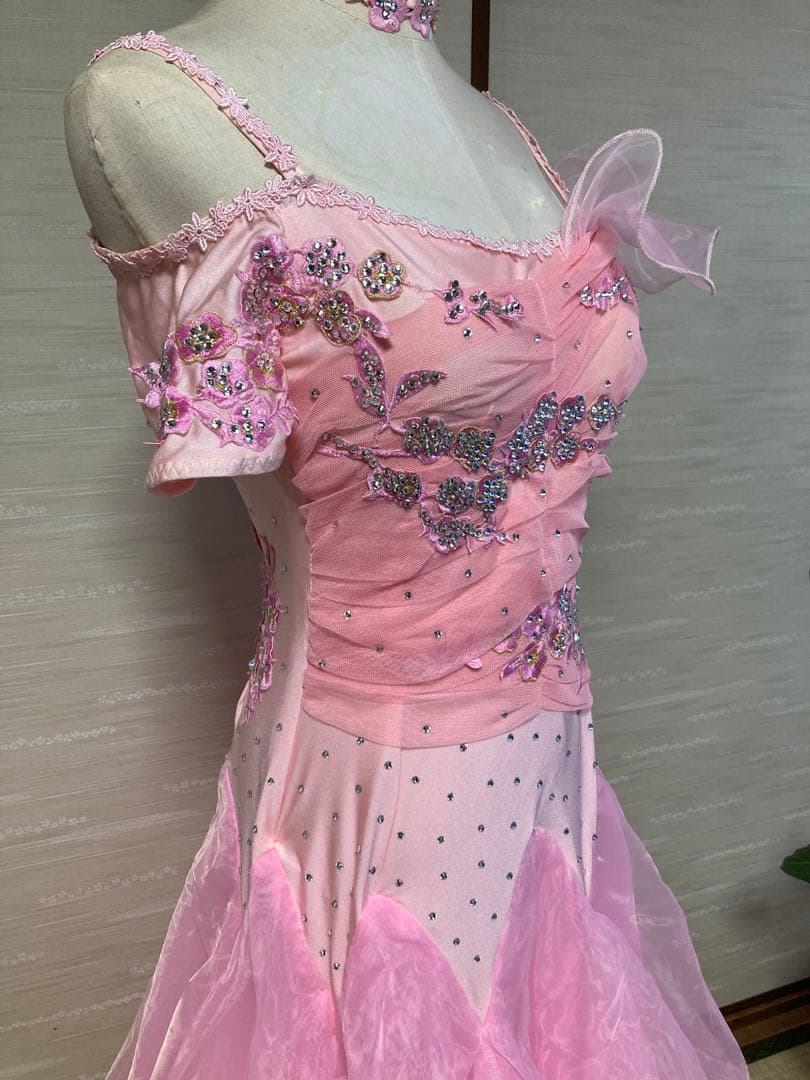 社交ダンスドレス　ピンク スタンダード　M