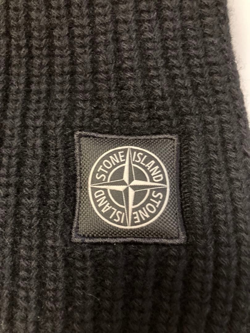 STONE  収納袋 タグ付きブラックウールマフラー