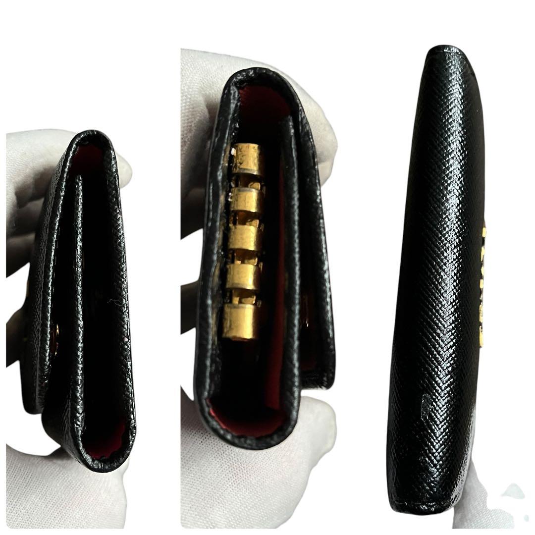 希少美品PRADAキーケース 中ピンク サフィアーノレザー