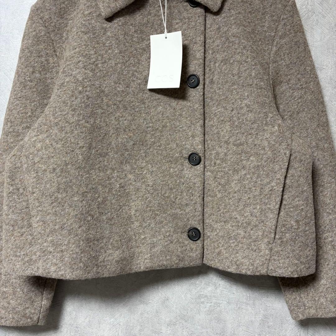 コス COS ブラウン テーラード ジャケット スカート セット S ウール